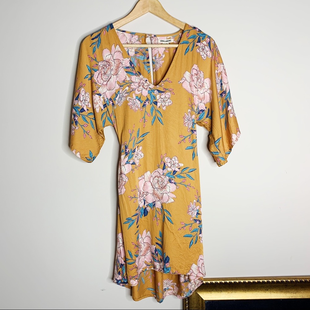 BILLABONG GOLDEN LIGHT FLORAL SHIFT DRESS - Picture 4 of 11
